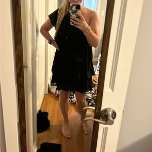 NWT HYFVE Black Romance Ruffle Dress